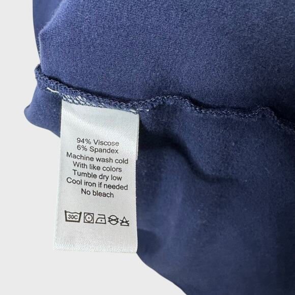 Lilla P Blue Small Sleeveless Maxi Dress Scoop Neck High-Low Hem Elastic Waist - Picture 4 of 8